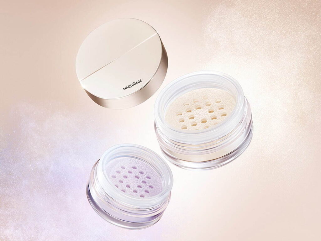 マキアージュ べースメイク、“美ツヤ肌をキープする”美容液仕立てのフェイスパウダー